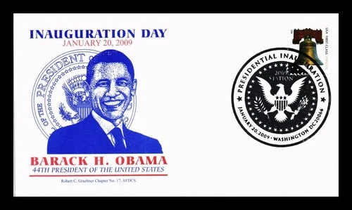 US COVER BARACK OBAMA INAUGURATION DAY PICTORIAL CANCEL 1ST CLASS POSTAGE