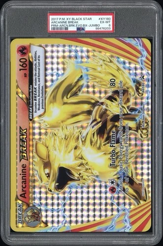 Jumbo - Arcanine BREAK - (XY Black Star Promos) XY180 - PSA 6 Low Graded Pop