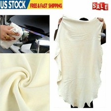 Natural 60x90CM Chamois Leather Car Drying Towel Shammy Cleaning Cloth Absorbent