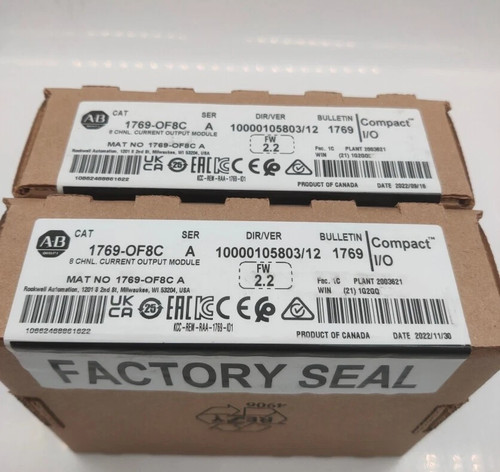 Output Sign Blue AB 1769-OF8C /A CompactLogix 8-Ch Analog Output Current Module | eBay