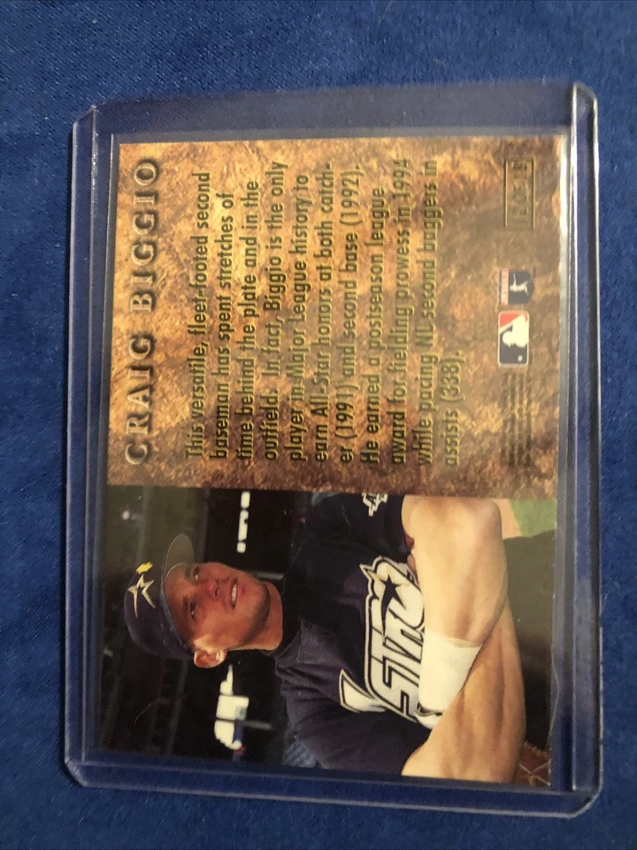 1996 Fleer Ultra - Prime Leather Craig Biggio #12 - Image 4 of 4