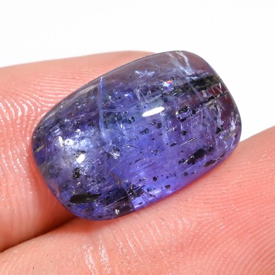 12.65 Cts 100% Natürliche Tansanit Kissen Cabochon 11x17x6 MM Top Edelstein