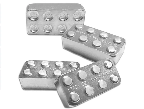 1 oz Silver Lego Building Block Pure Silver .999 Bullion Stackable