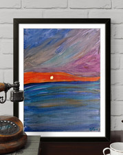 Ocean Sunrise Contemporary Expressionist Original Painting