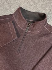 Jos A Bank Traveler Men  s 1/4 Zip Pullover Sweater XXL Pima Cotton Burgundy