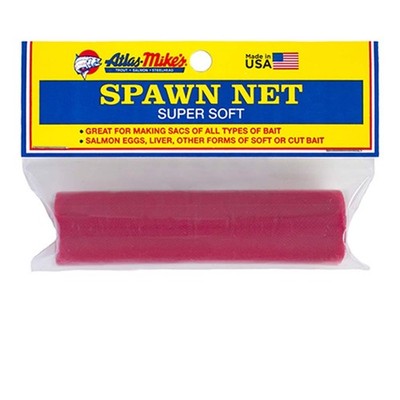 Atlas Mike's Super Soft Spawn Net - Premium Fishing Bait 4'' x 16'' Roll, Red