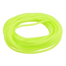 Rubber Cord Tube 16ft 1/8" Dia 1/16" Hole Yellow Green Hollow Tubing for DIY