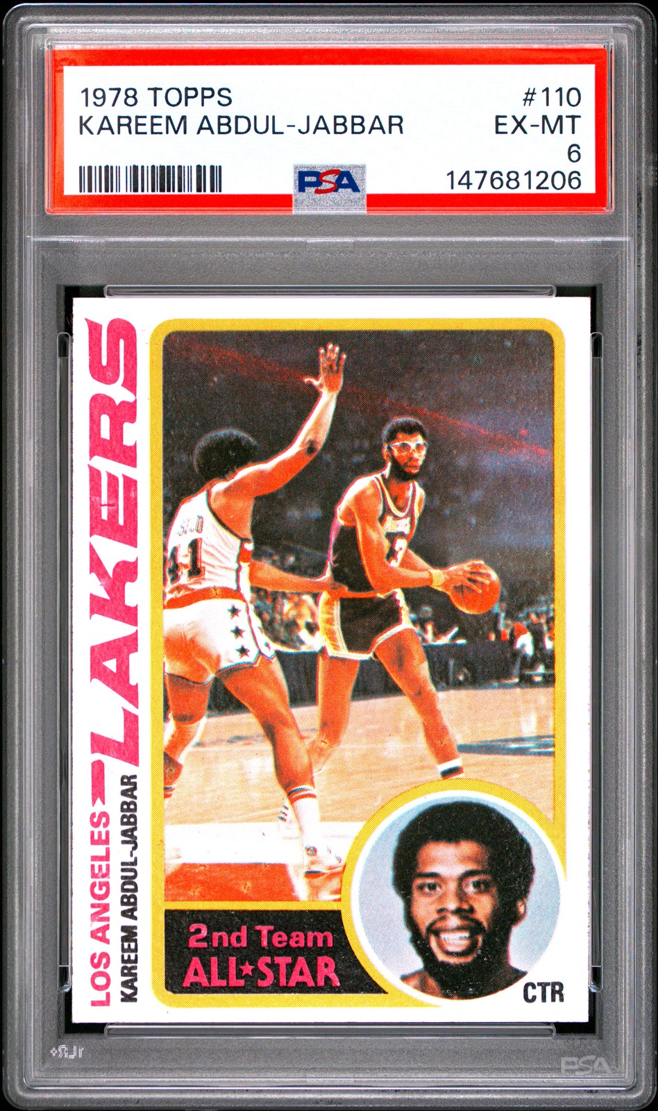1978 TOPPS #110 KAREEM ABDUL-JABBAR PSA 6