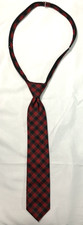 Cat  Jack Size M L Black Red Gray Plaid Zipper Tie