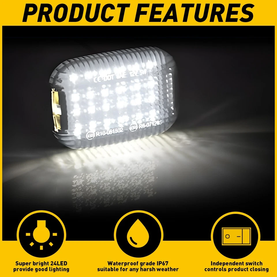 4X LED cúpula de teto iluminação interna LED para 14-23 Ford Transit Connect C - Imagem 2 de 4