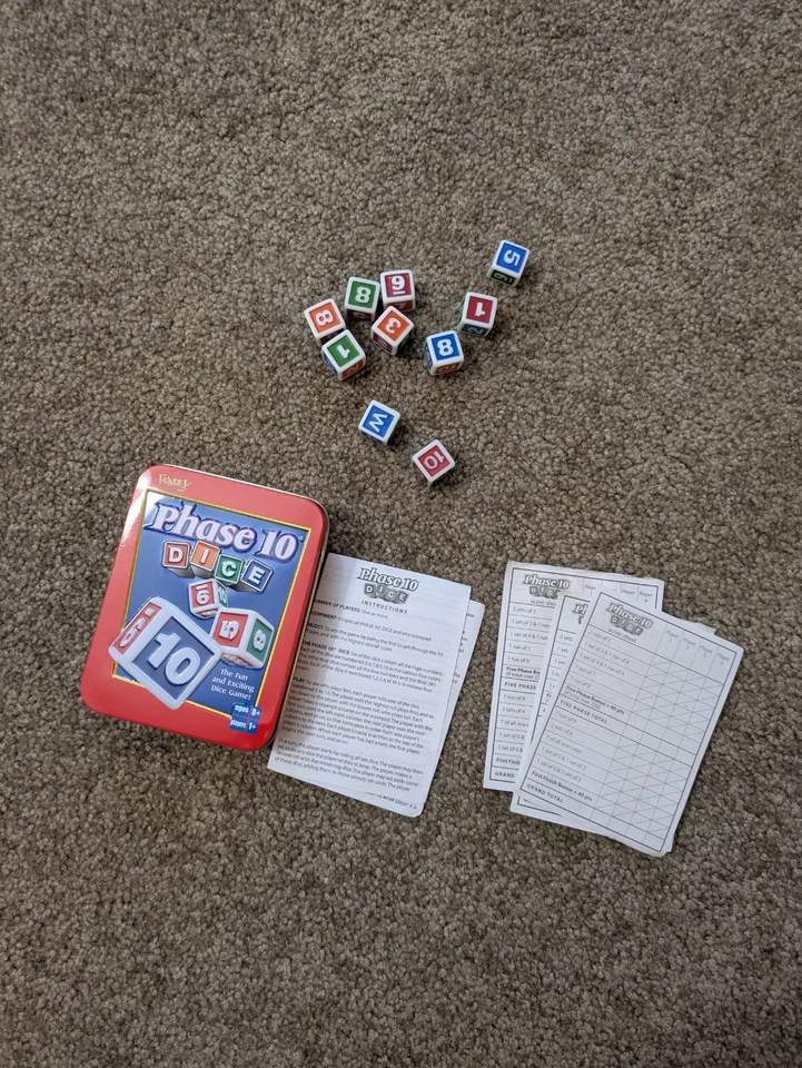 Phase 10 Dice Game Tin Complete - Image 3 of 3