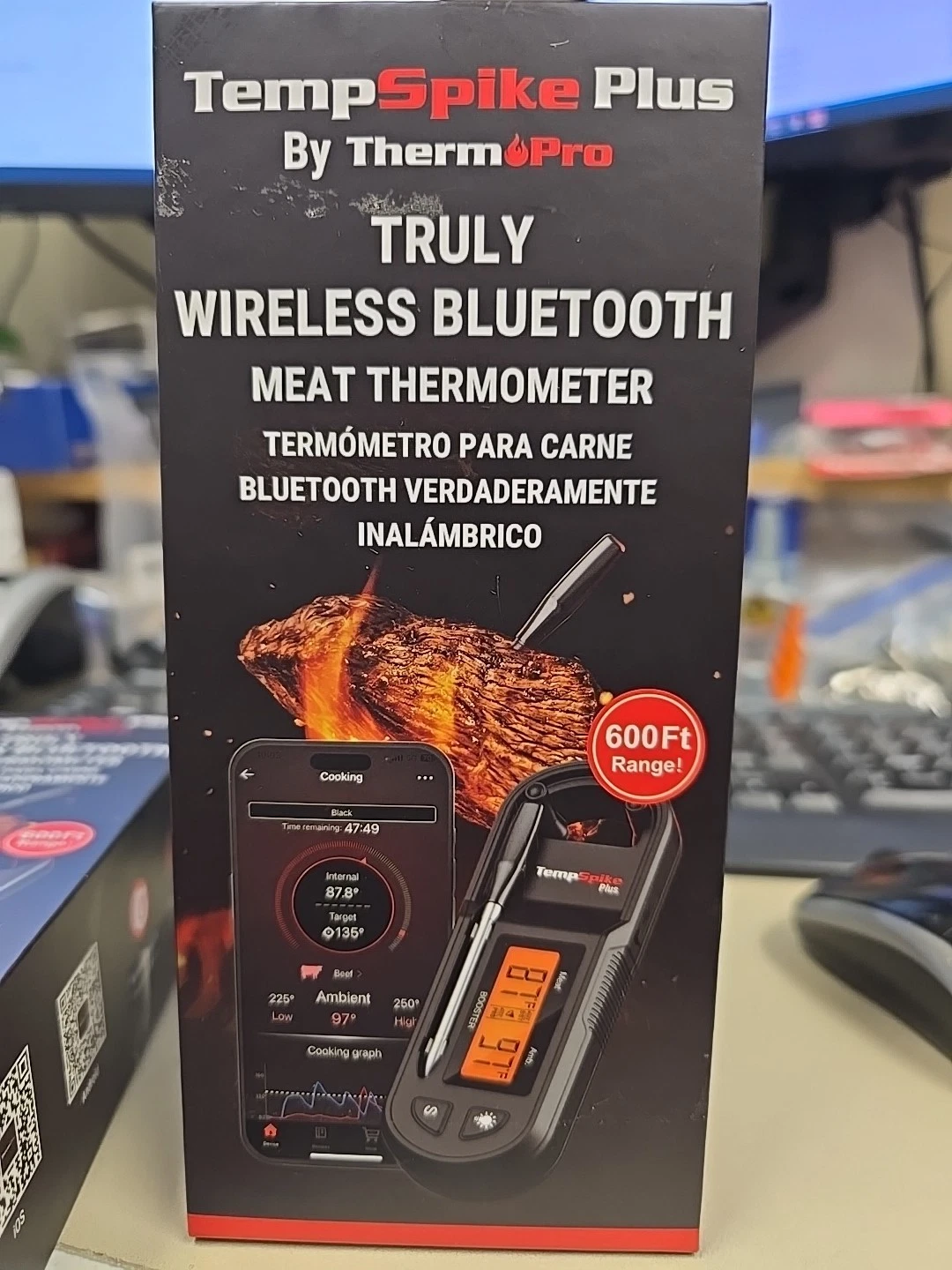 ThermoPro TempSpike Plus Wireless Meat Thermometer with Ultra Thin Probe TP971W
Opens in a new windo
