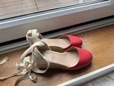 LKBennett Red Wedge Espadrilles Size 37 / 4
