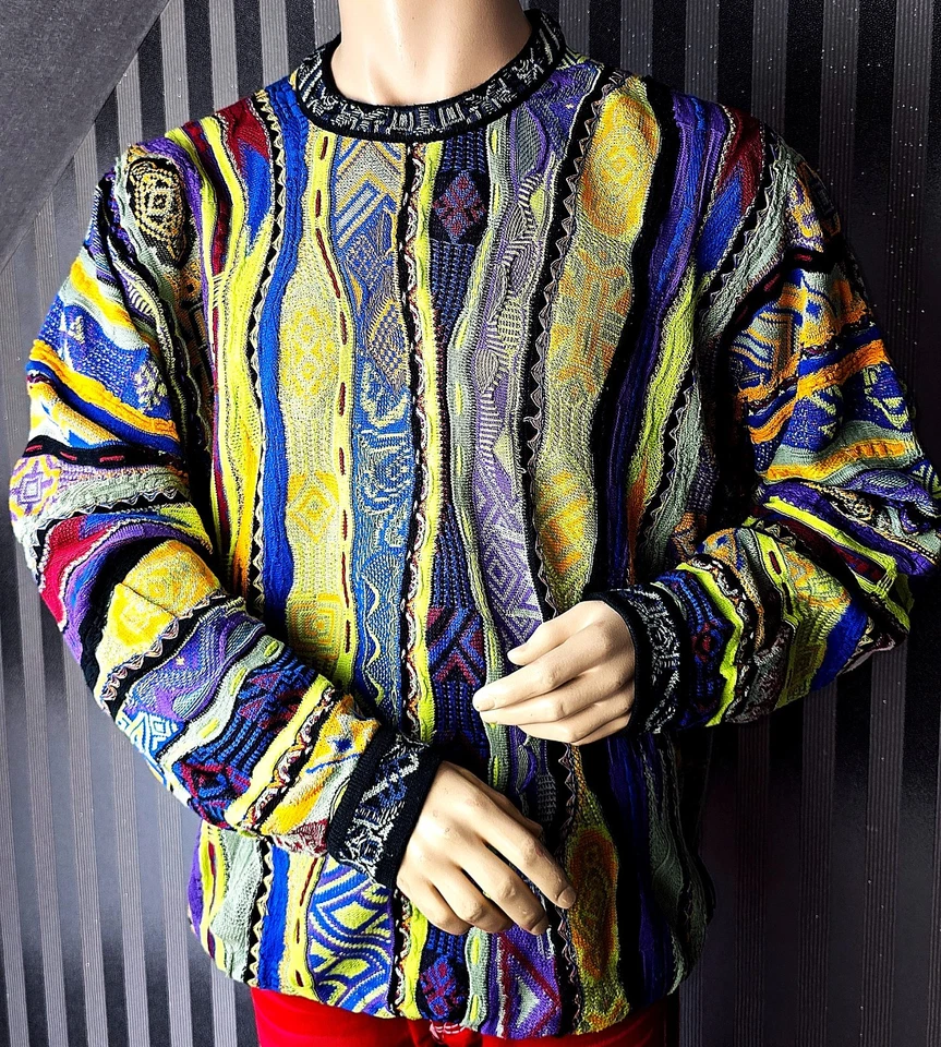 Vintage 90s COOGI AUSTRALIA Pullover, Sweater Multicolor size XL (Größe:54) 3D - Bild 1 von 4