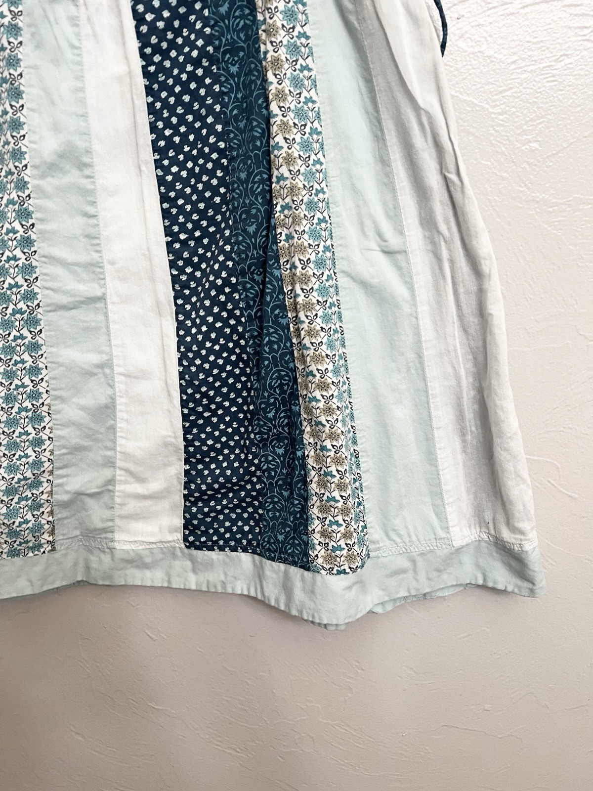 American Eagle Skirt Size 4 Patchwork A-Line Blue… - image 6