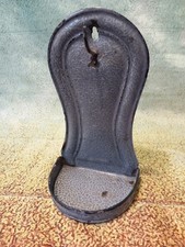 Antikes Wasserbecken-Abtropfbecken, emailliert, Seife Waschlappen Wandhalterung 