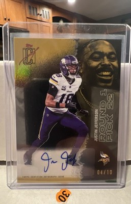 2025 Topps Signature Class Justin Jefferson Black Gold Auto /10 Vikings 🏈🔥