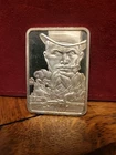 1 OZ AMERICAN FOLKLORE BUTCH CASSIDY SILVER ART BAR .999 FINE SILVER