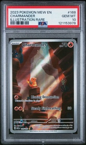 2023 Pokemon Charmander 151 Illustration Rare #168 PSA 10