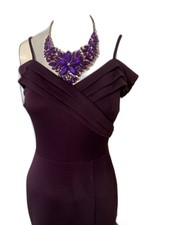 Alexa B Women's Embellished Strap Off the Shoulder Gown Dress Size 4