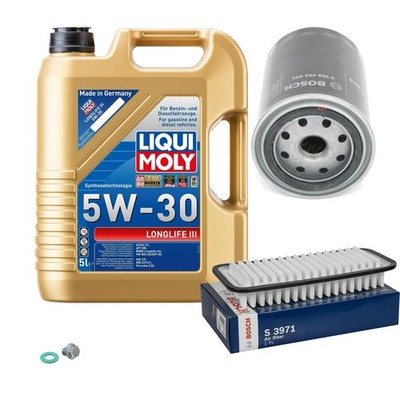 BOSCH Inspektionspake 5 L LIQUI MOLY Longlife III 5W-30 für Toyota Dyna 100