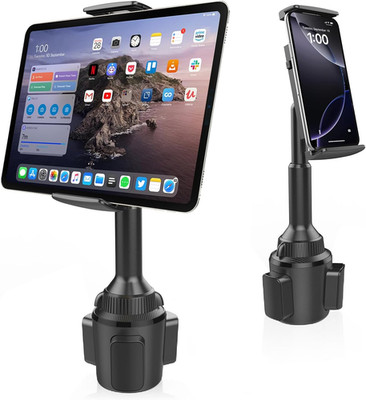 Apps2Car Handy Halterung Pkw, 2-In-1 Tablet Halterung Getränkehalter Auto, Verst
