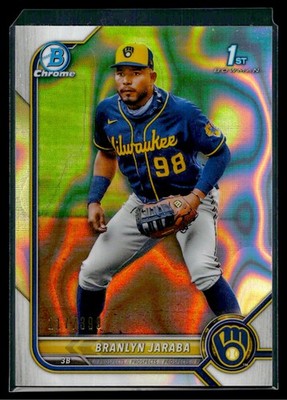 Branlyn Jaraba 2022 Bowman #BCP-15 Chrome Prospects Lava Refractors #/399