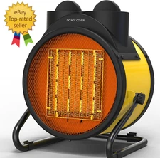 Greenhouse Heater with Thermostat, 1500W Indoor/Outdoor Space Heater with 3 Mode