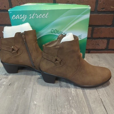 Botín para mujer Easy Street marrón mate Dawnta talla 9,5 M - Imagen 1 de 4