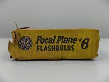 Vintage GE Focal Plane No 6 Flashbulbs Box Made In USA Camera Bulb Lot