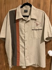 Men’s Steady Clothing Bowling Shirt Retro Vintage Rock And Roll Size L