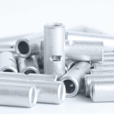 Non Insulated Butt Connectors 6 AWG 10pcs Electrical Seamless Crim Size: 6 AWG