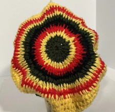 Crochet Rasta Tam Beanie Slouchy Hat Handmade Dreadlocks