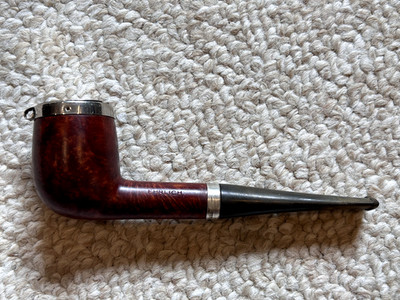 Rare Vintage EHRLICH Tobacco Pipe with Wind Cap and Protective Bag