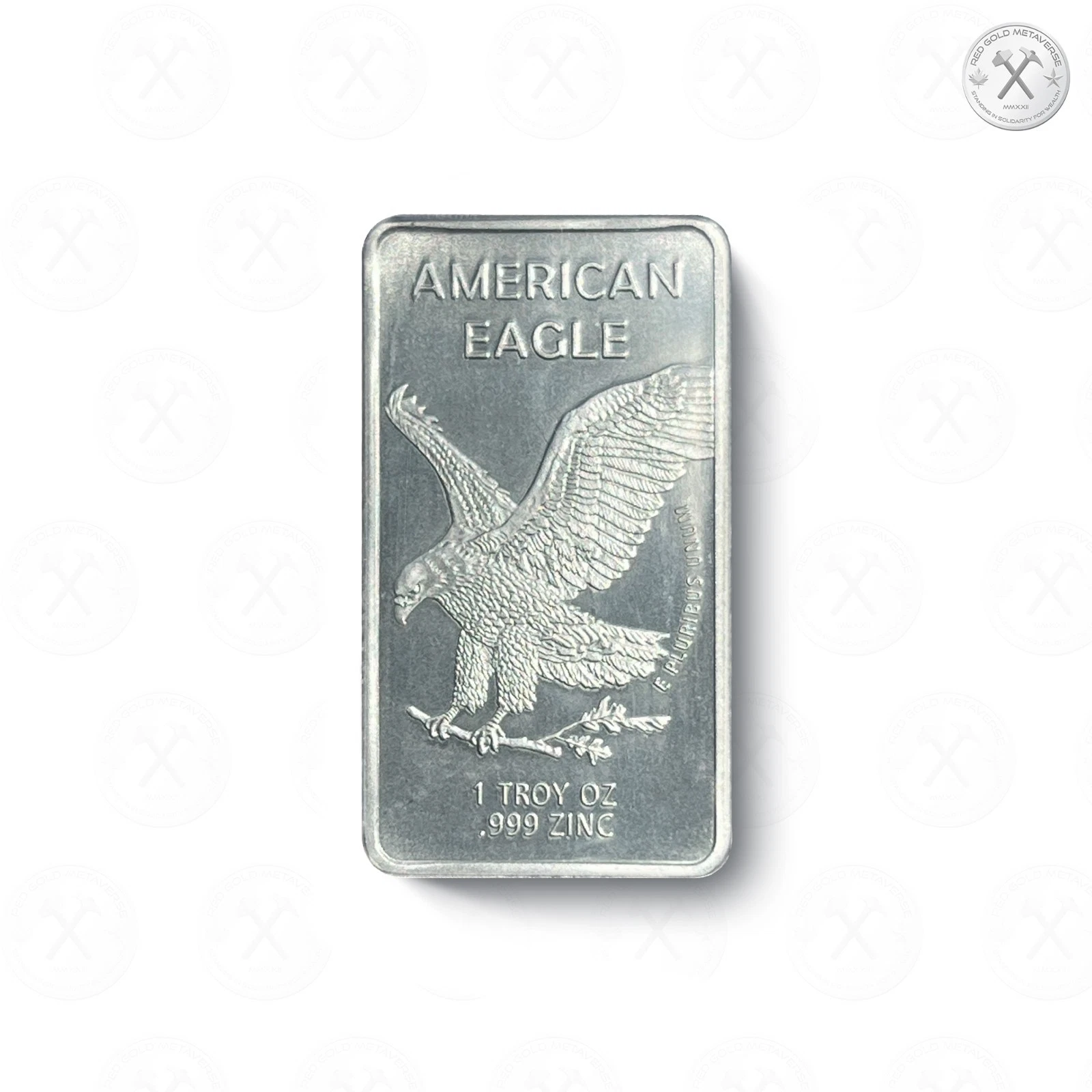 1 TROY OUNCE/OZ .999 Pure Zinc Metal Walking Liberty/Eagle Ingot