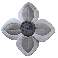 Blooming Baby Bath Lotus Flower Bathtub Insert Infant Pad Sink Gray White Treads