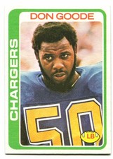 1978 Topps #279 Don Goode Football Card - San Diego Chargers