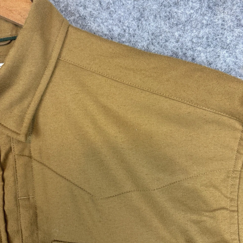 Poncho Camisa Para Hombre Grande Franela Marrón Perla A Presión Western Regular Foto 4 de 4