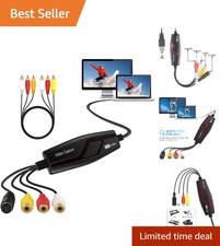 Convert VHS/VCR/Hi8 to Digital - Universal USB Video Capture for Windows  Mac