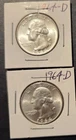 1964-D Washington Quarters Lot Of 2 Gem BU Condition