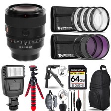 Sony FE 50mm f/1.2 GM Lens Sony E Flash MACRO, UV-CPL-FLD - 64GB Kit