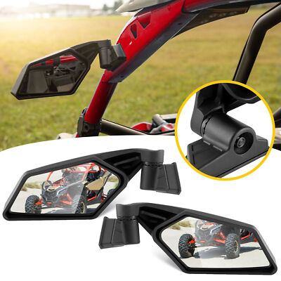 Fit Can Am Maverick X3 X DS Turbo R 2017-2024 UTV Pair Rear Racing Side Mirrors