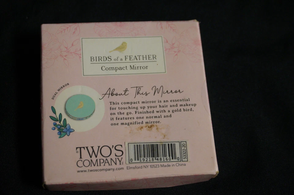 Birds of a Feather Compact Mirror "Let's Fly Away" Two's Company - Image 2 of 4