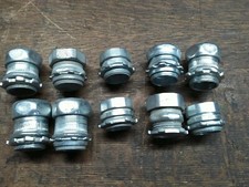 Lot of 10 1" Conduit Connector Compression Type for EMT Conduit