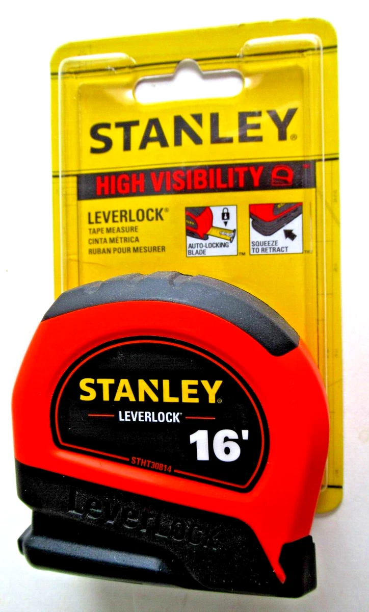 Stanley 16 ft. Handy Length, LeverLock, High Visibility Fractions, Tape  Measure