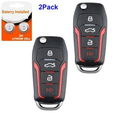 2 For 2006 2007 2008 2009 2010 Ford Mustang Keyless Entry Flip Remote Key Fob