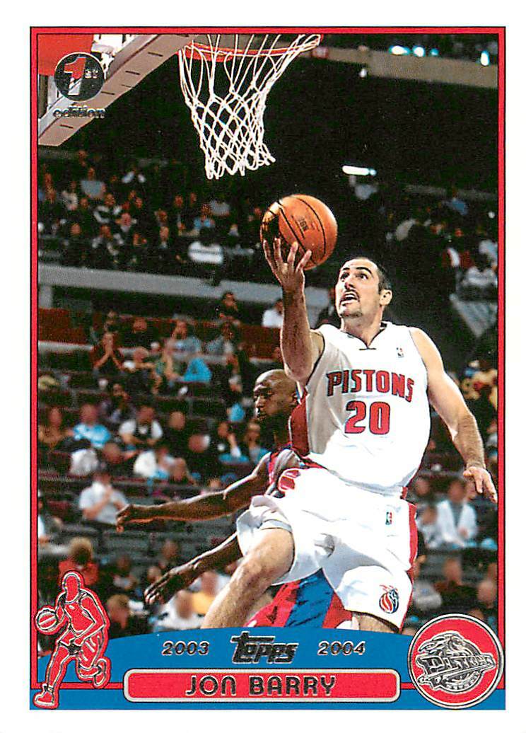 JON BARRY 2003-04 Topps 1ST EDITION #84 Pistons 