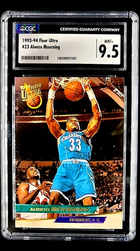 1993 1993-94 Fleer Ultra #23 Alonzo Mourning HOF Charlotte Hornets CGC 9.5 POP 1