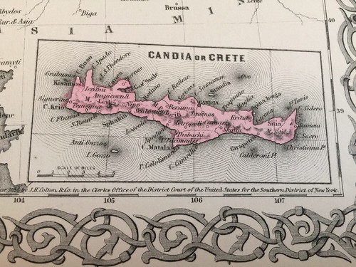 Antique Atlas Map TURKEY in EUROPE, No 22, 1855 Colton World Maps + - Picture 4 of 12