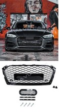 RS5 Look Grill für Audi A5 B9 S line S5 Wabengrill Kühlergrill Schwarz